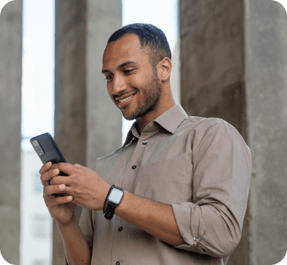 A man cheering for a win